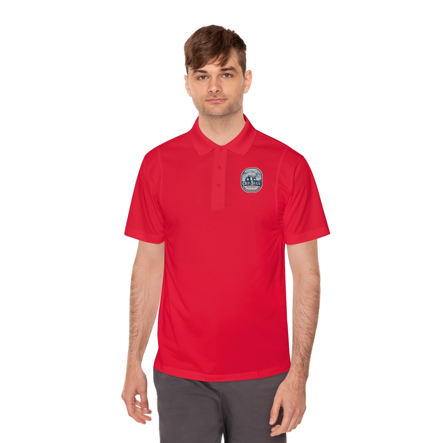 Old State Golf Men's Polo Bear logo