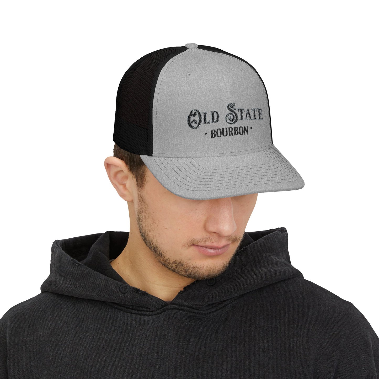 Old State Bourbon Trucker Hat banner logo