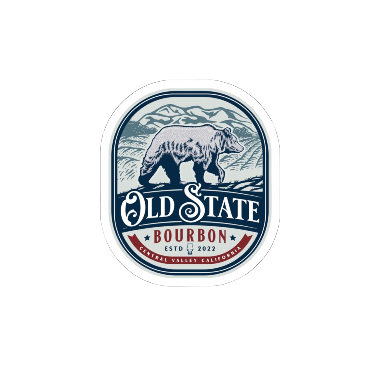 Old State Bourbon Bear Sticker