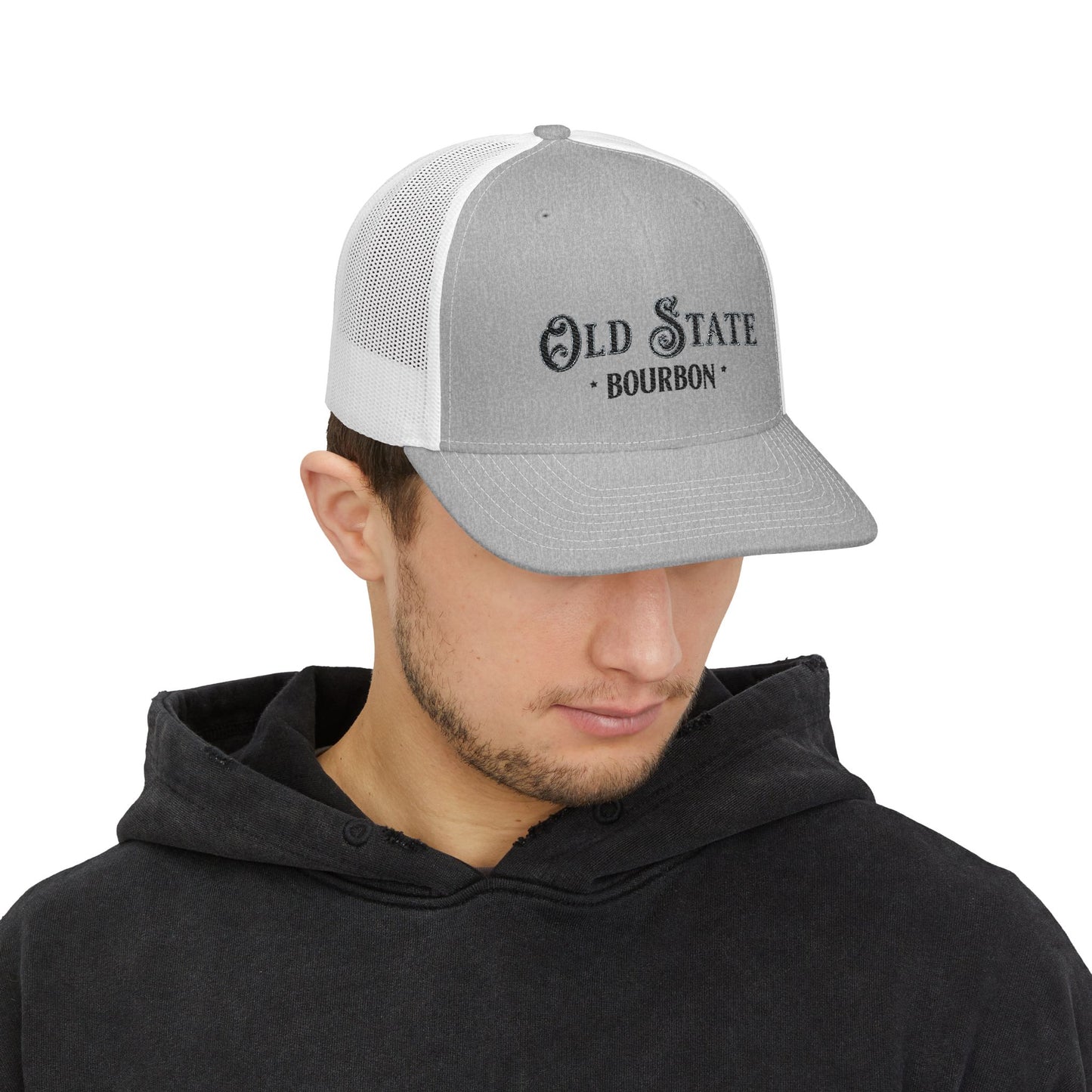 Old State Bourbon Trucker Hat banner logo