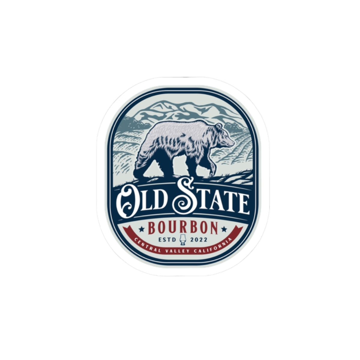 Old State Bourbon Bear Sticker