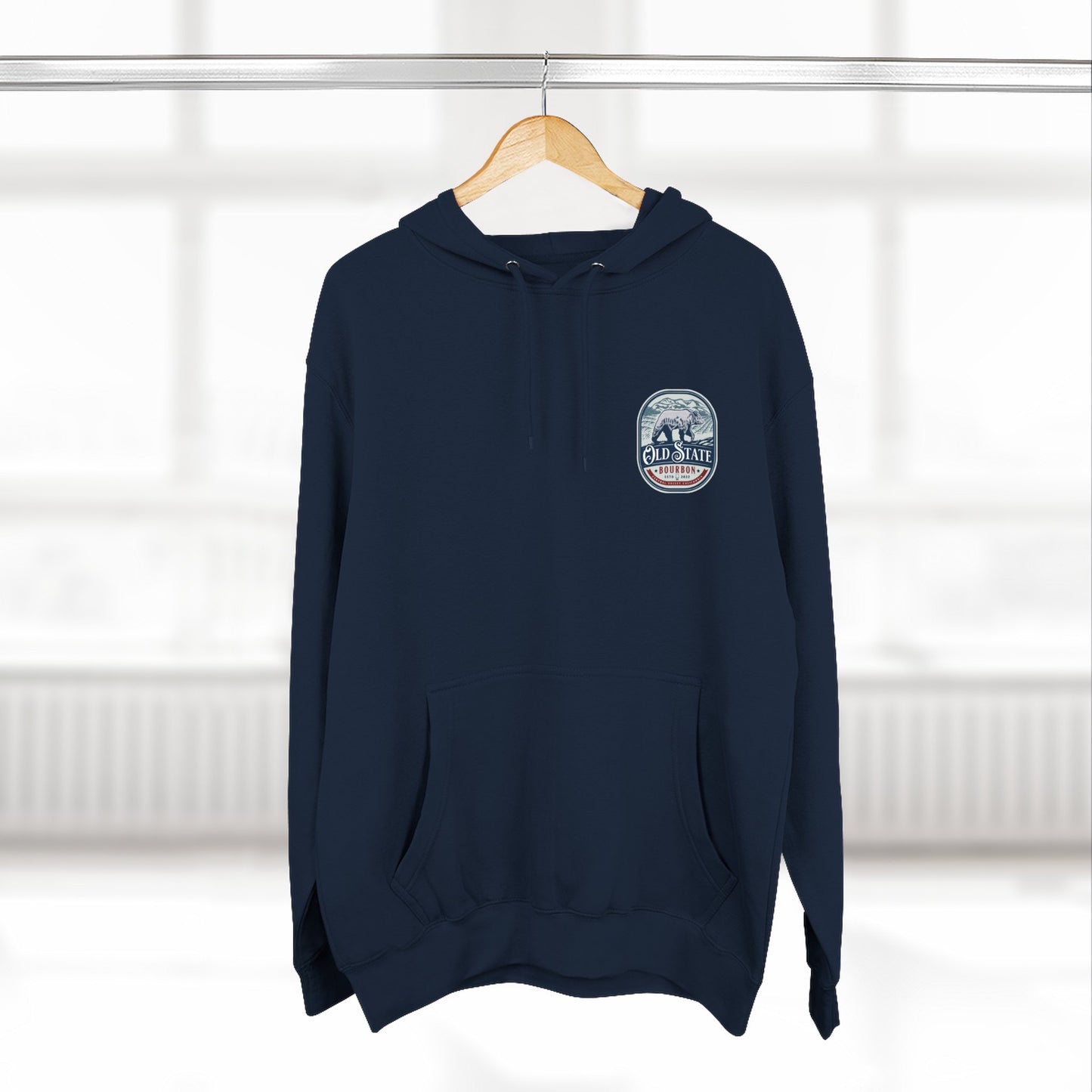 Old State Hoodie bear logo