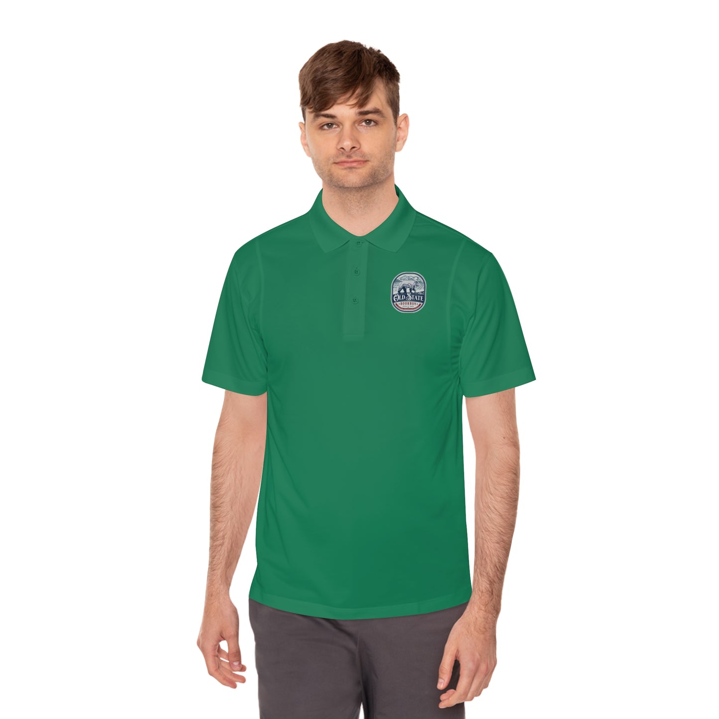 Old State Golf Men's Polo Bear logo